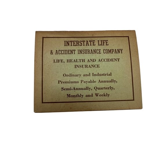 Vintage Insurance Band-Aid Advertising Card w/ 2 Bandages Chattanooga TN - Picture 3 of 3